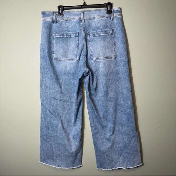 MICA DENIM Women’s  CROPPED WIDE LEG‎ WITH FRONT POCKET JEANS - MBE-W604 Size 32 - Picture 4 of 5
